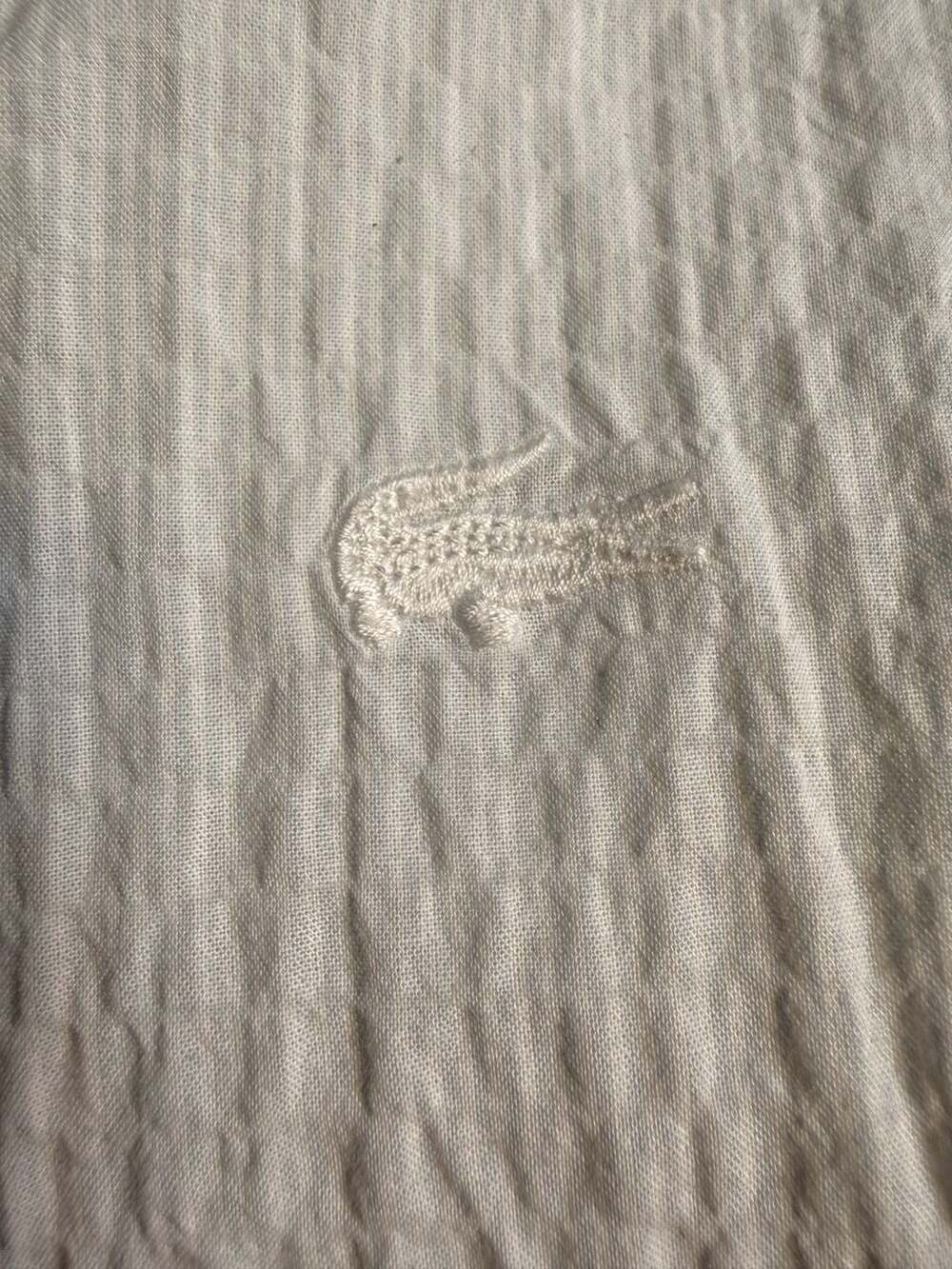 Lacoste Women's Long Sleeve Seersucker Button Down Shirt Size 38 - Picture 3 of 6
